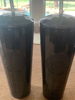 ♦️Bundle of 2 Starbucks Tumblers Charcoal Gray 24 ounces each NWT